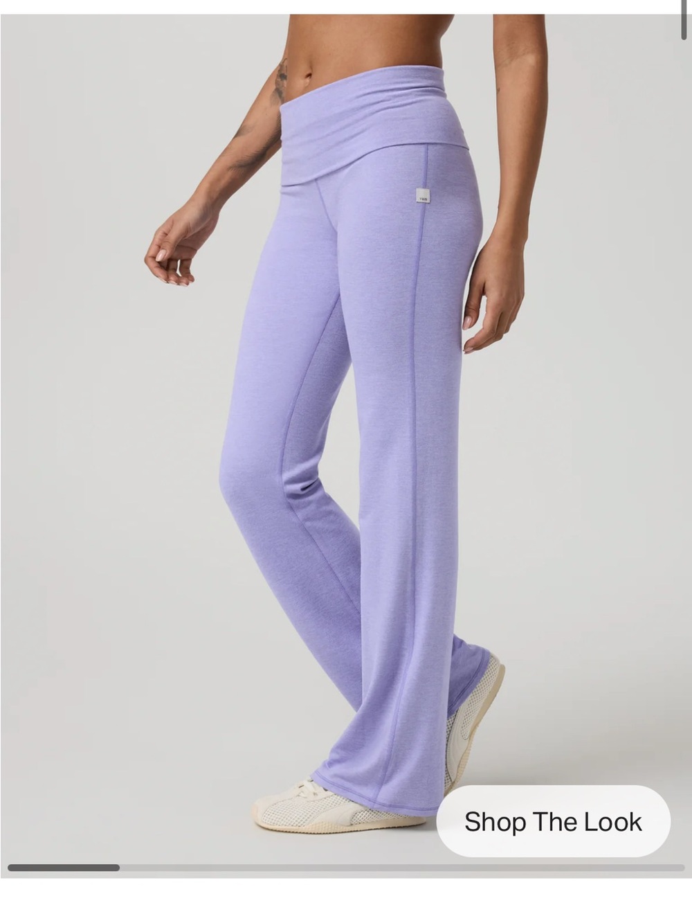 NWT Vuori HYACINTH HEATHER FOLD OVER HALO PANT Size L